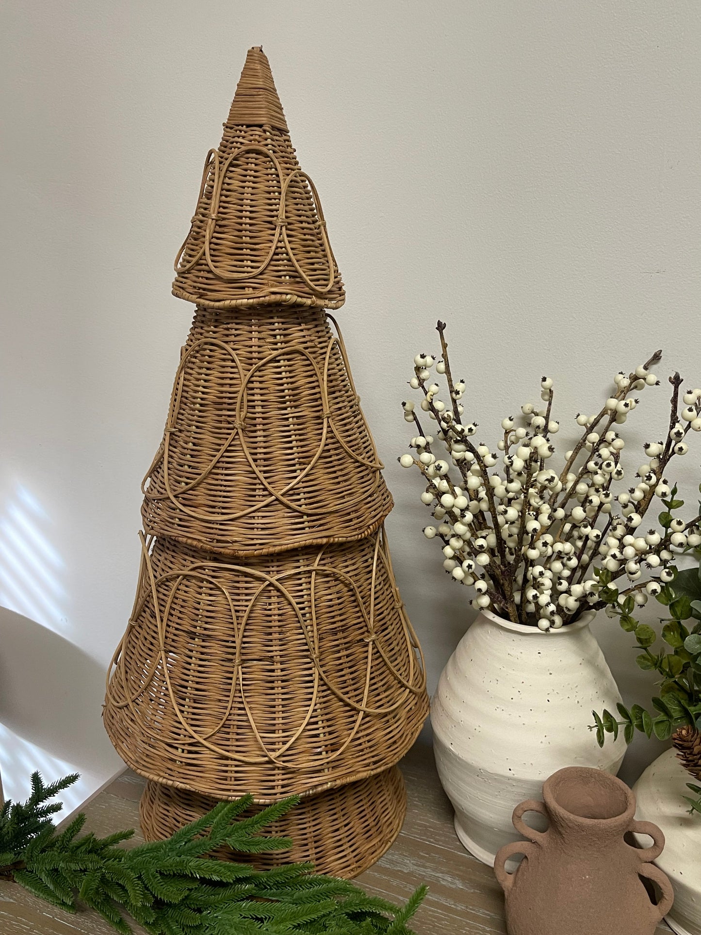 Large Woven Rattan Tree