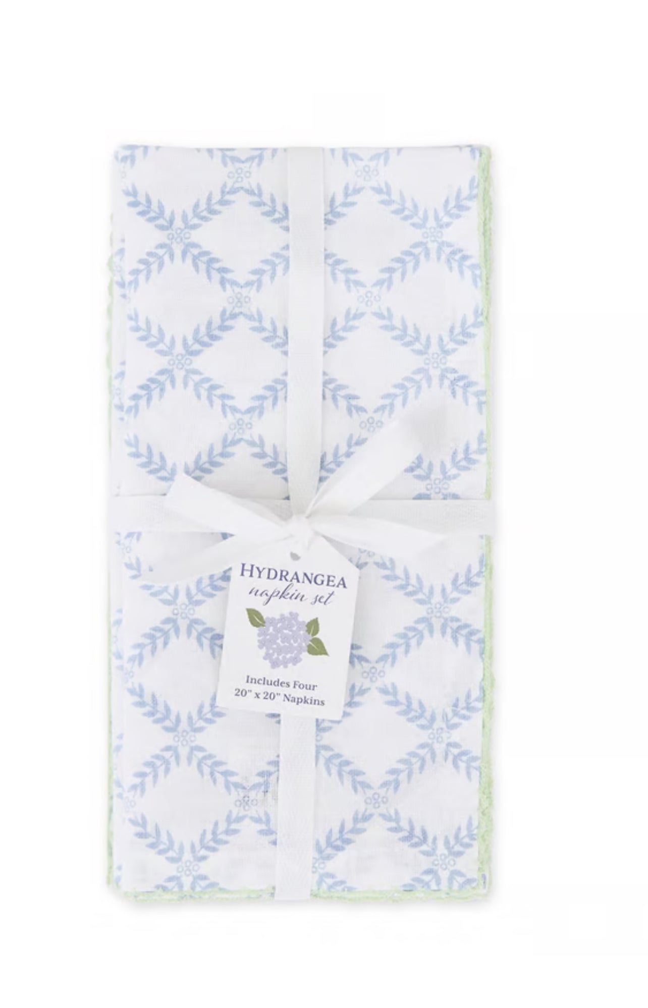 BLUE TRELLIS PRINTED NAPKIN SET OF 4