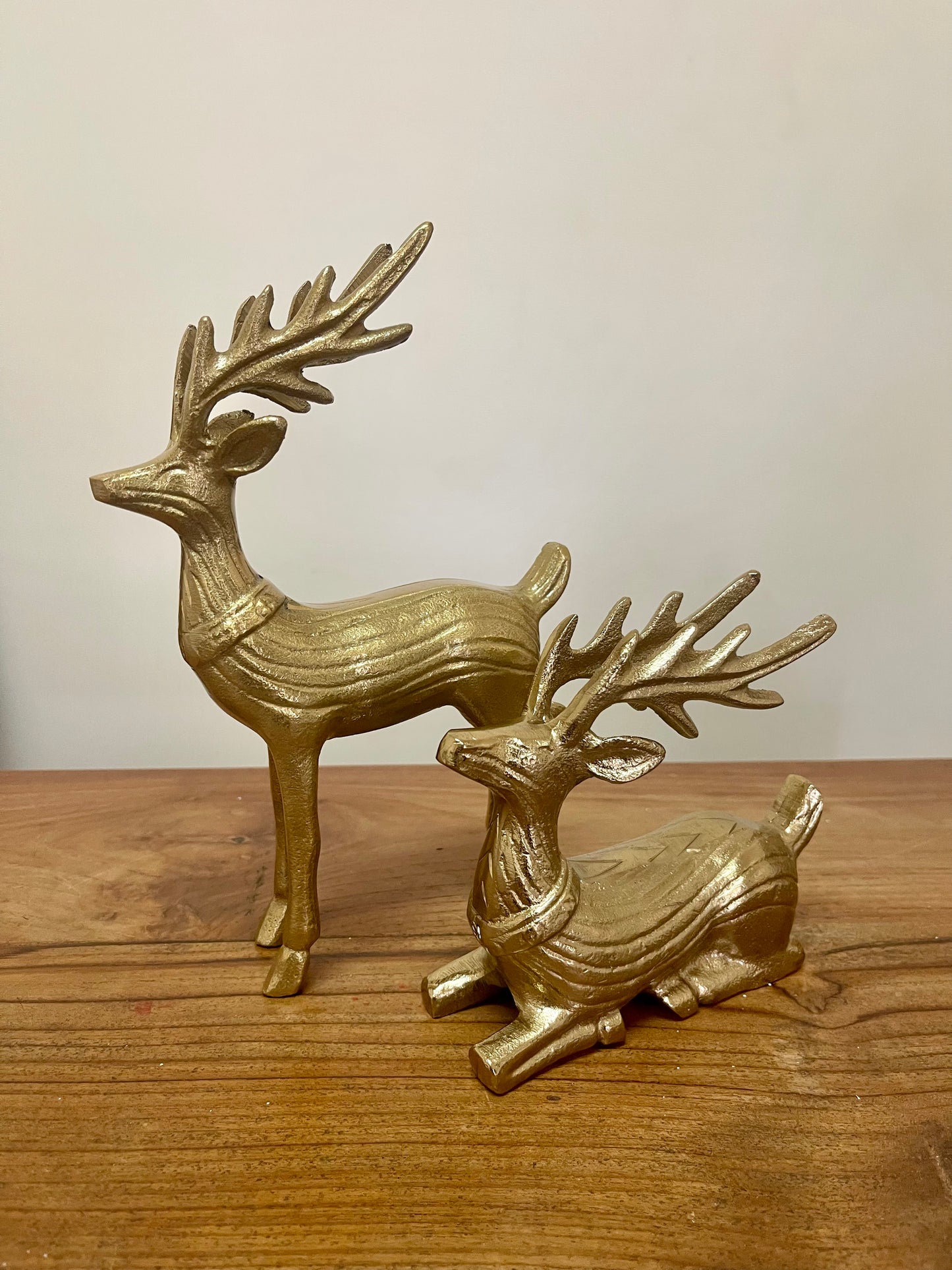 Sitting Gold Reindeer
