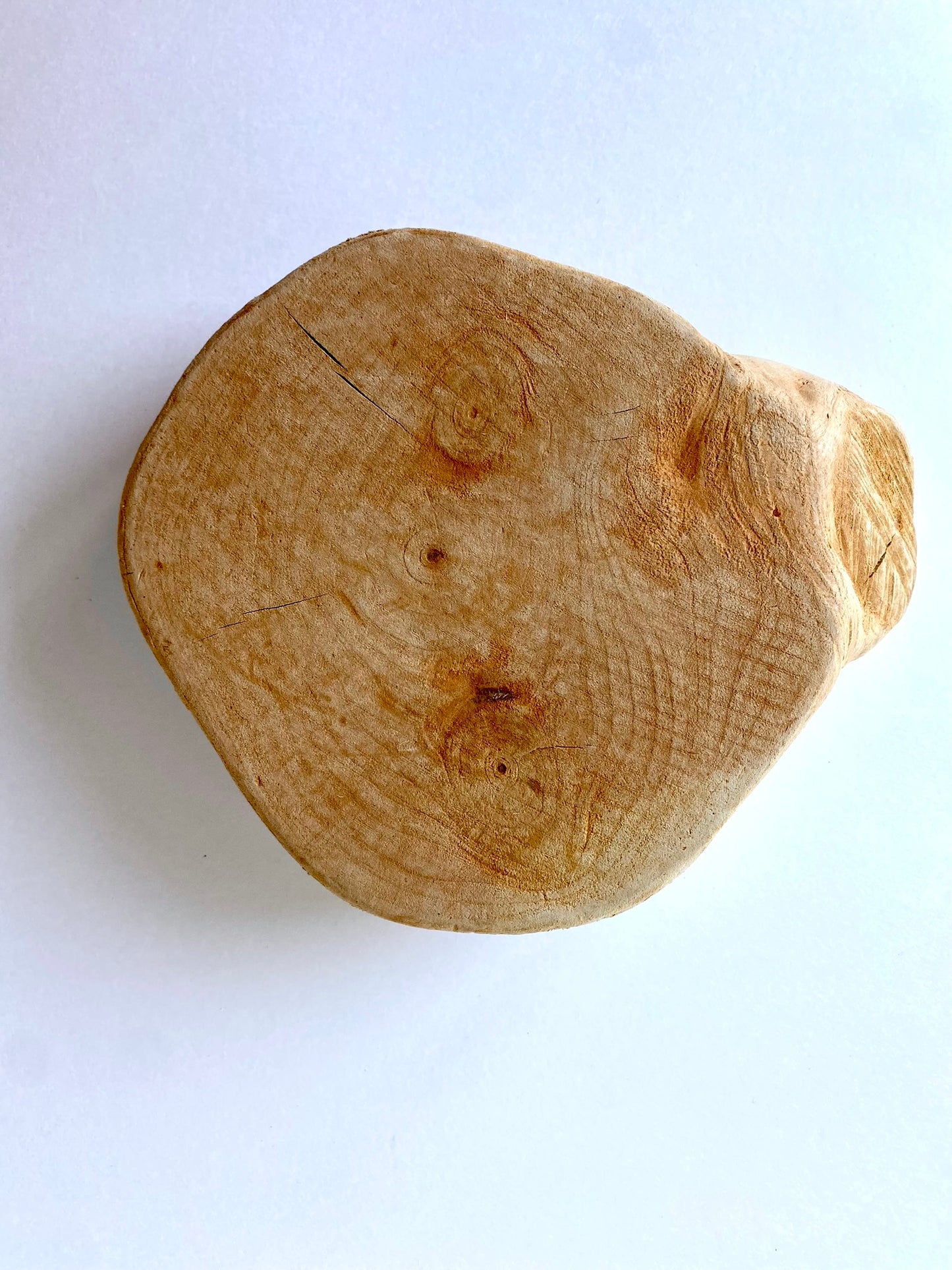 natural wood pedestal