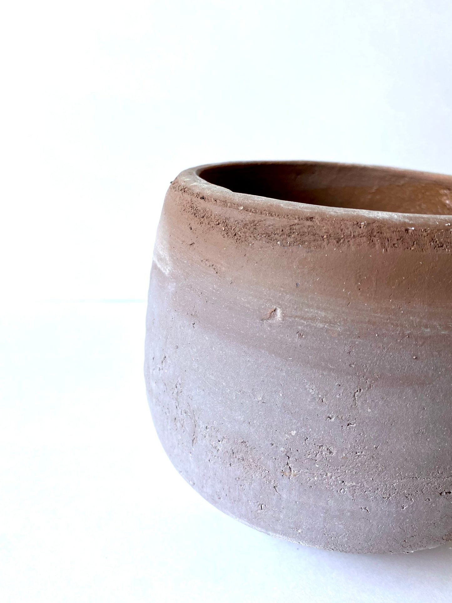 terracotta planter with whitewash finish