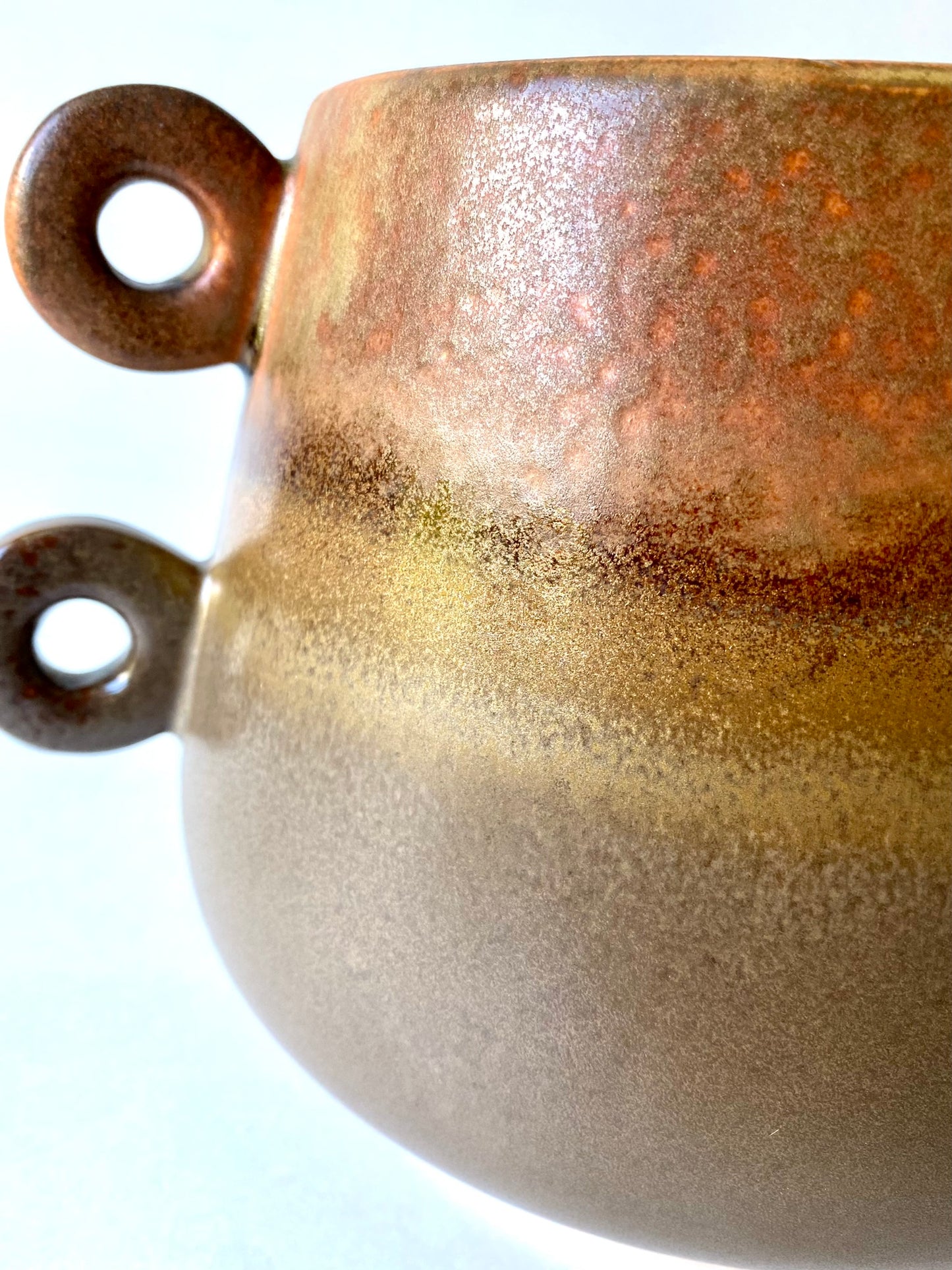 stoneware planter with handles