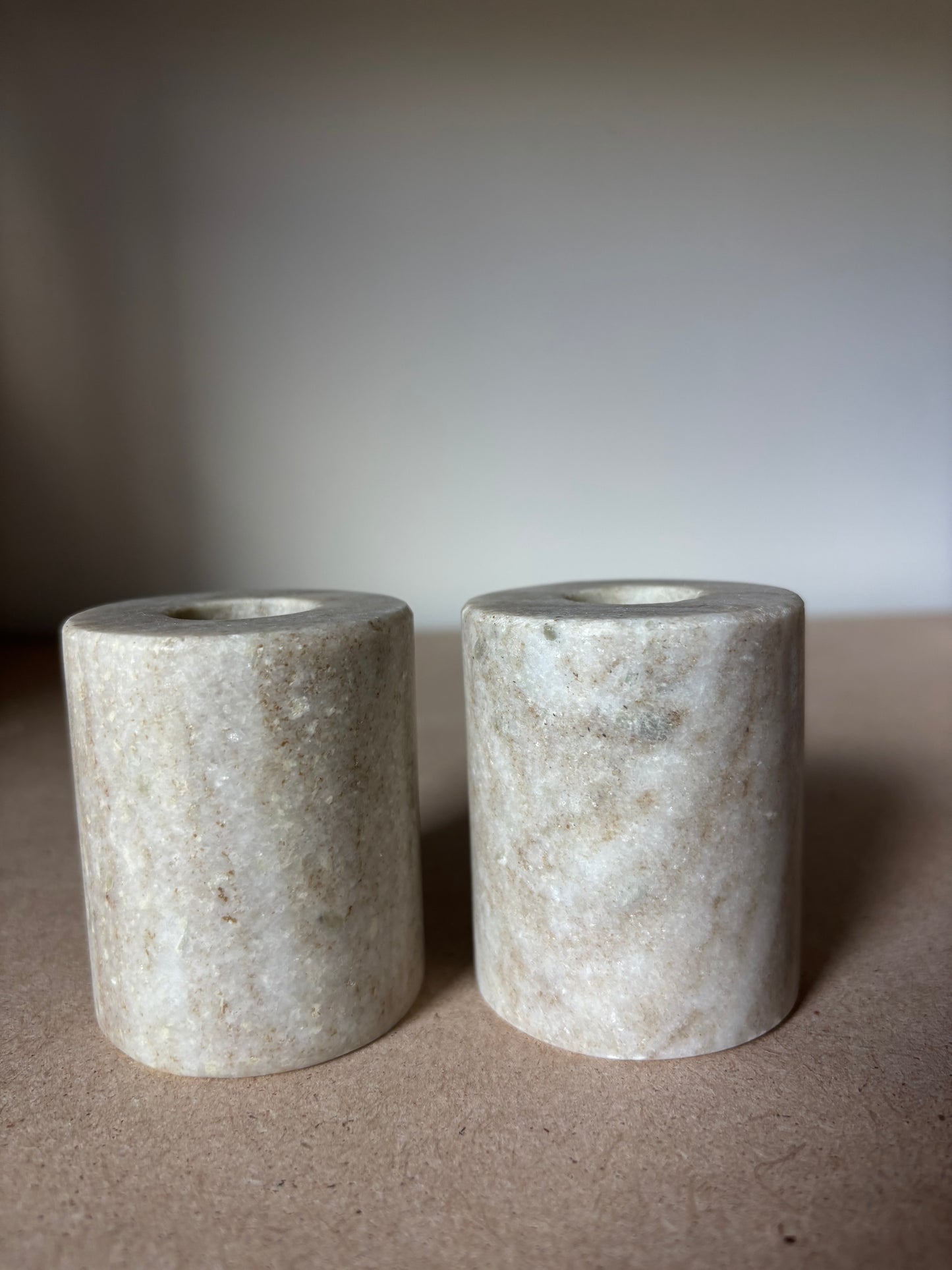 marble taper holders, set of 2