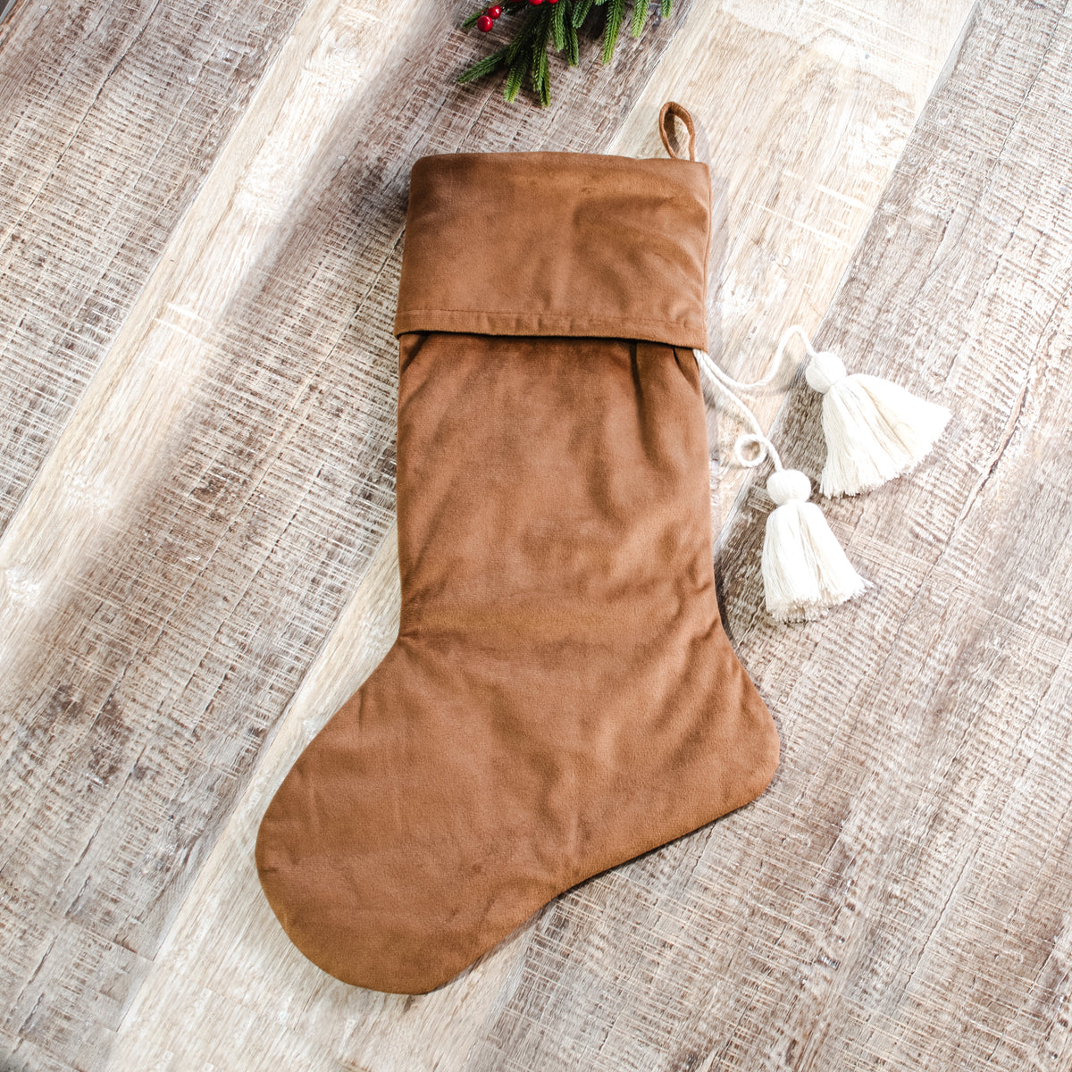 Nutmeg Velvet Stocking