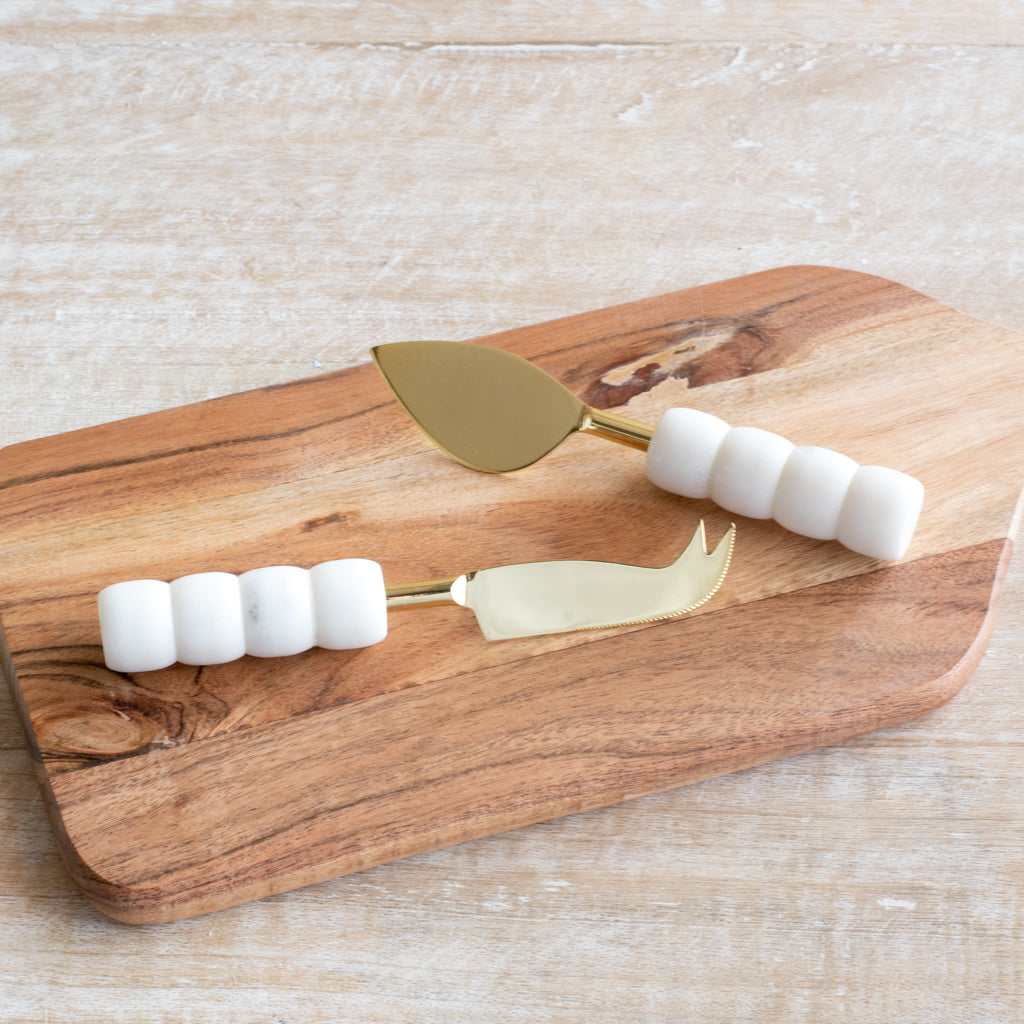 Marble Cheese Knife Set with Gift Box