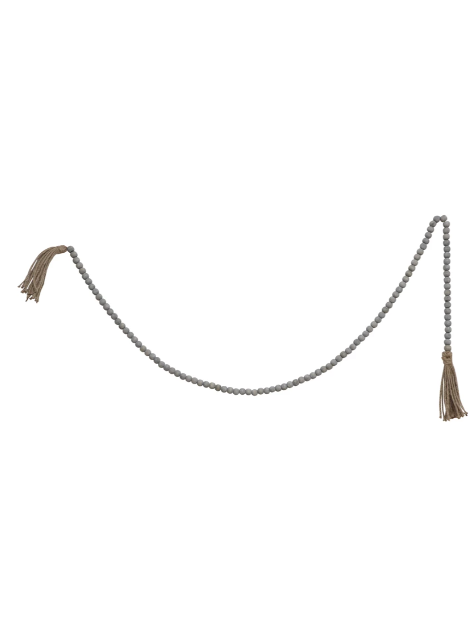 grey wood bead garland