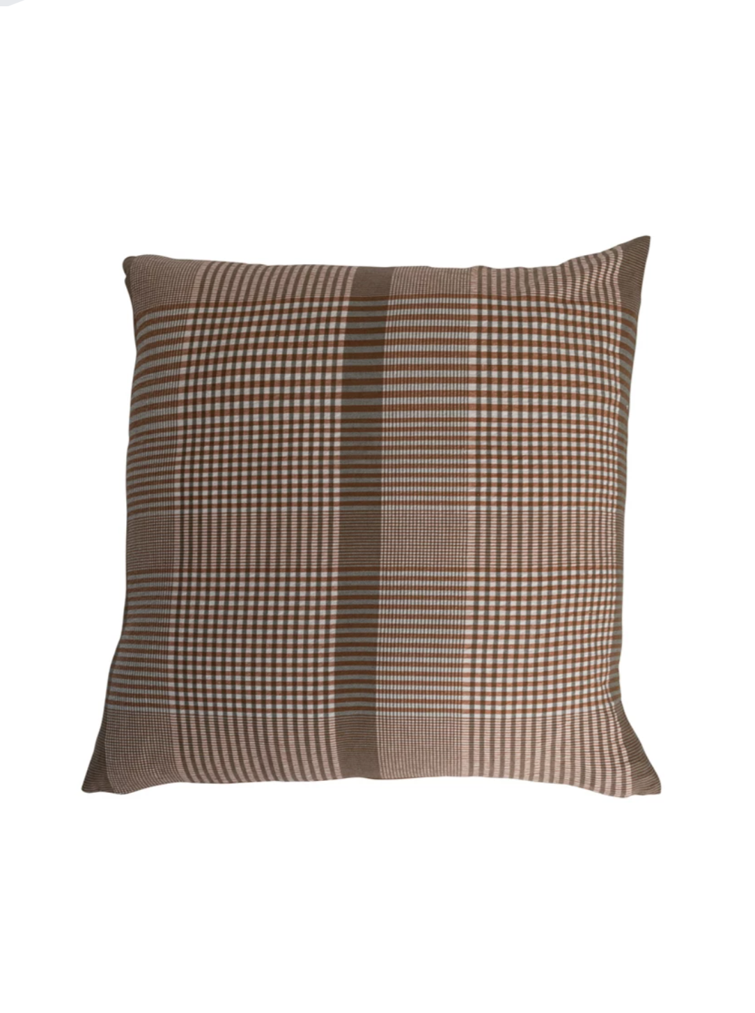 28" square plaid pillow