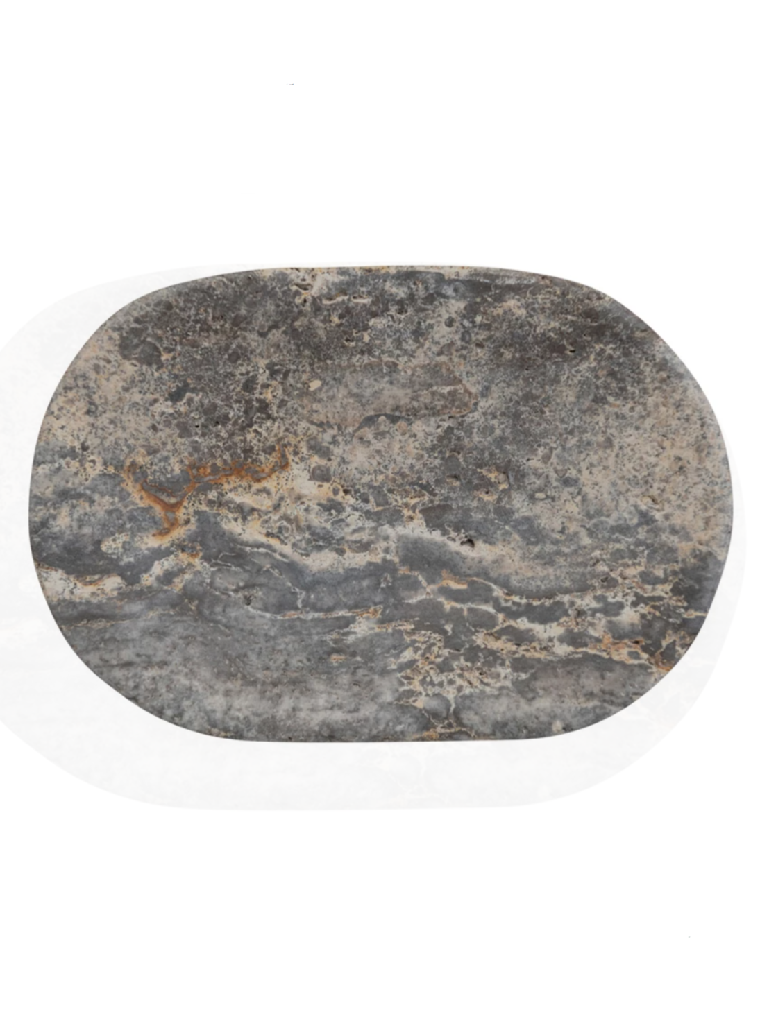 oval travertine soap/trinket dish