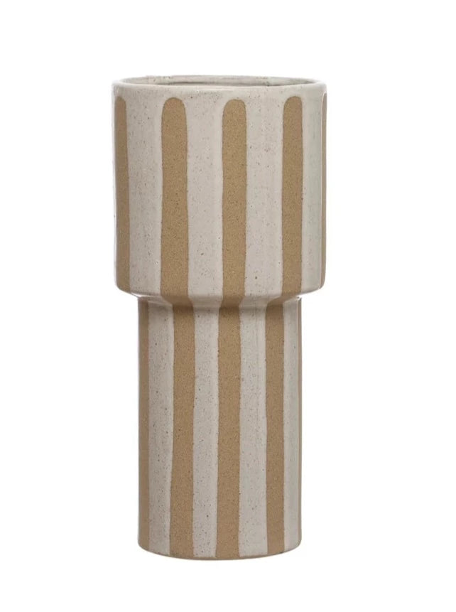 striped vase