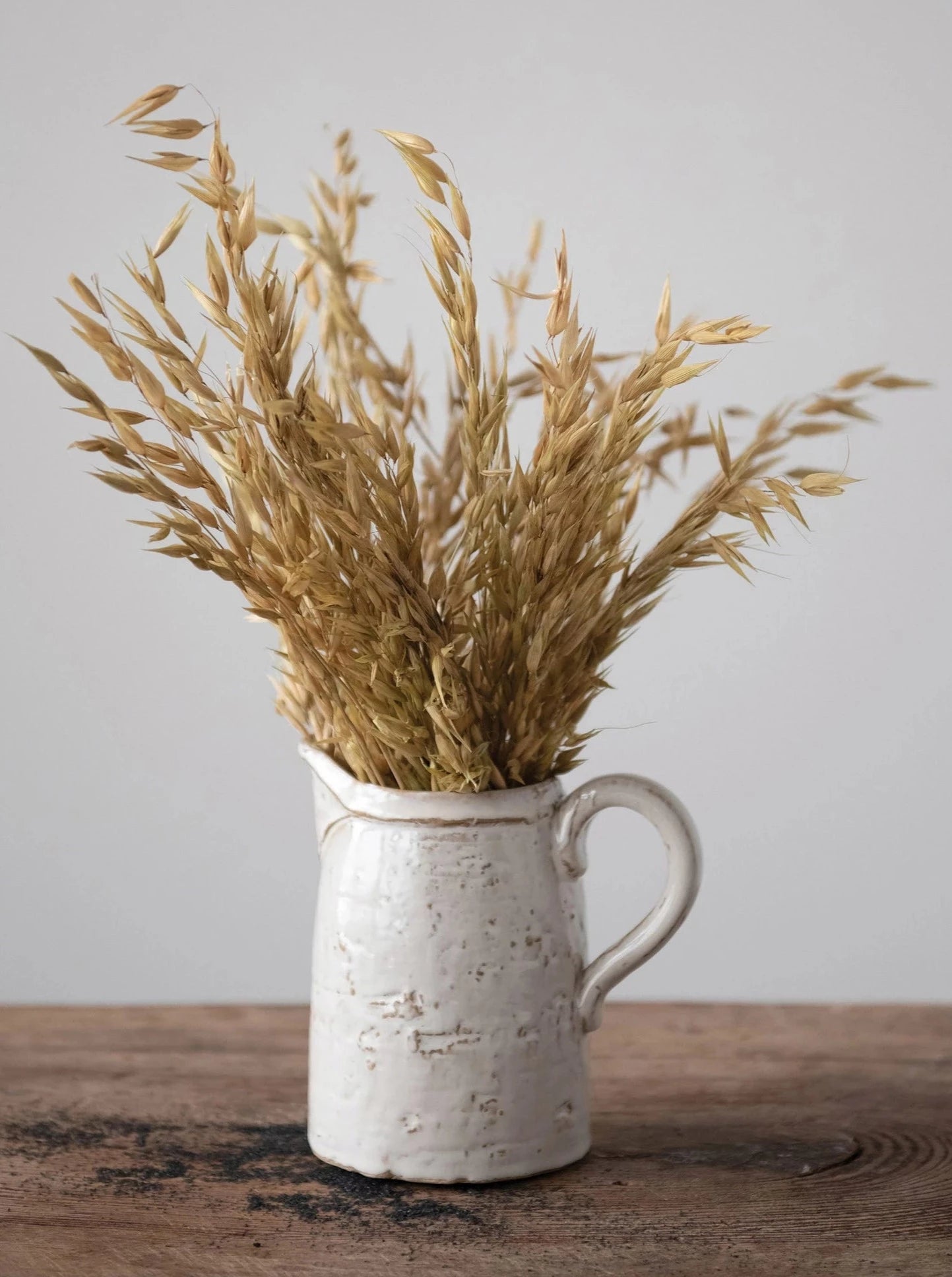 stoneware pitcher with glaze