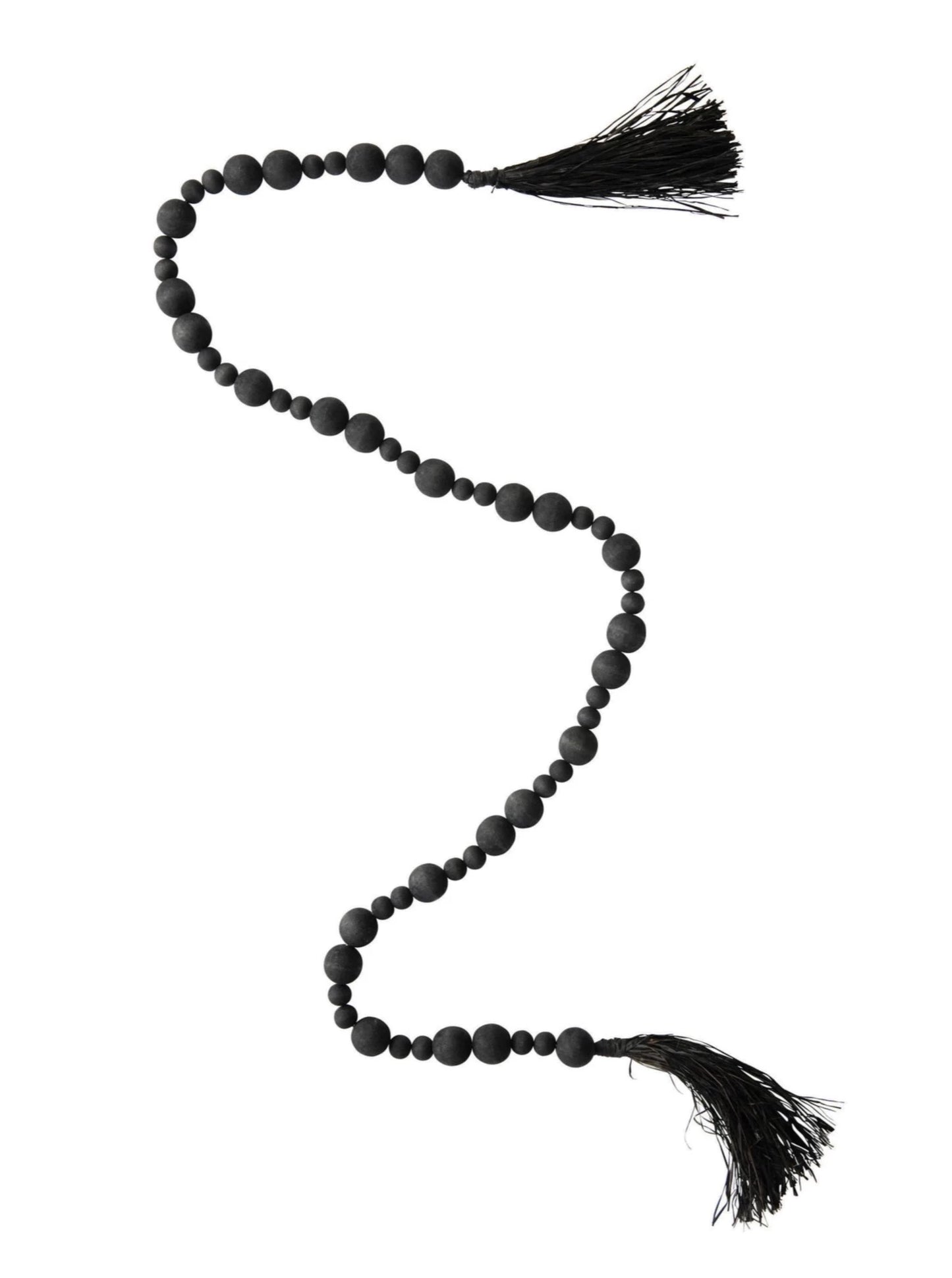 black wood bead garland