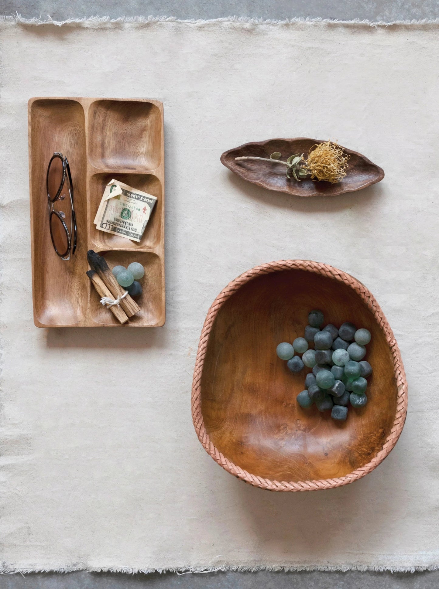 hand carved leaf dish