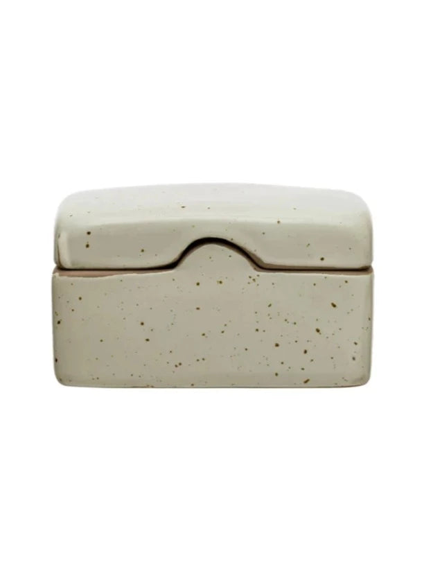 beige glazed storage box
