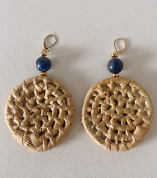 Azul Silver Thatch Earrings