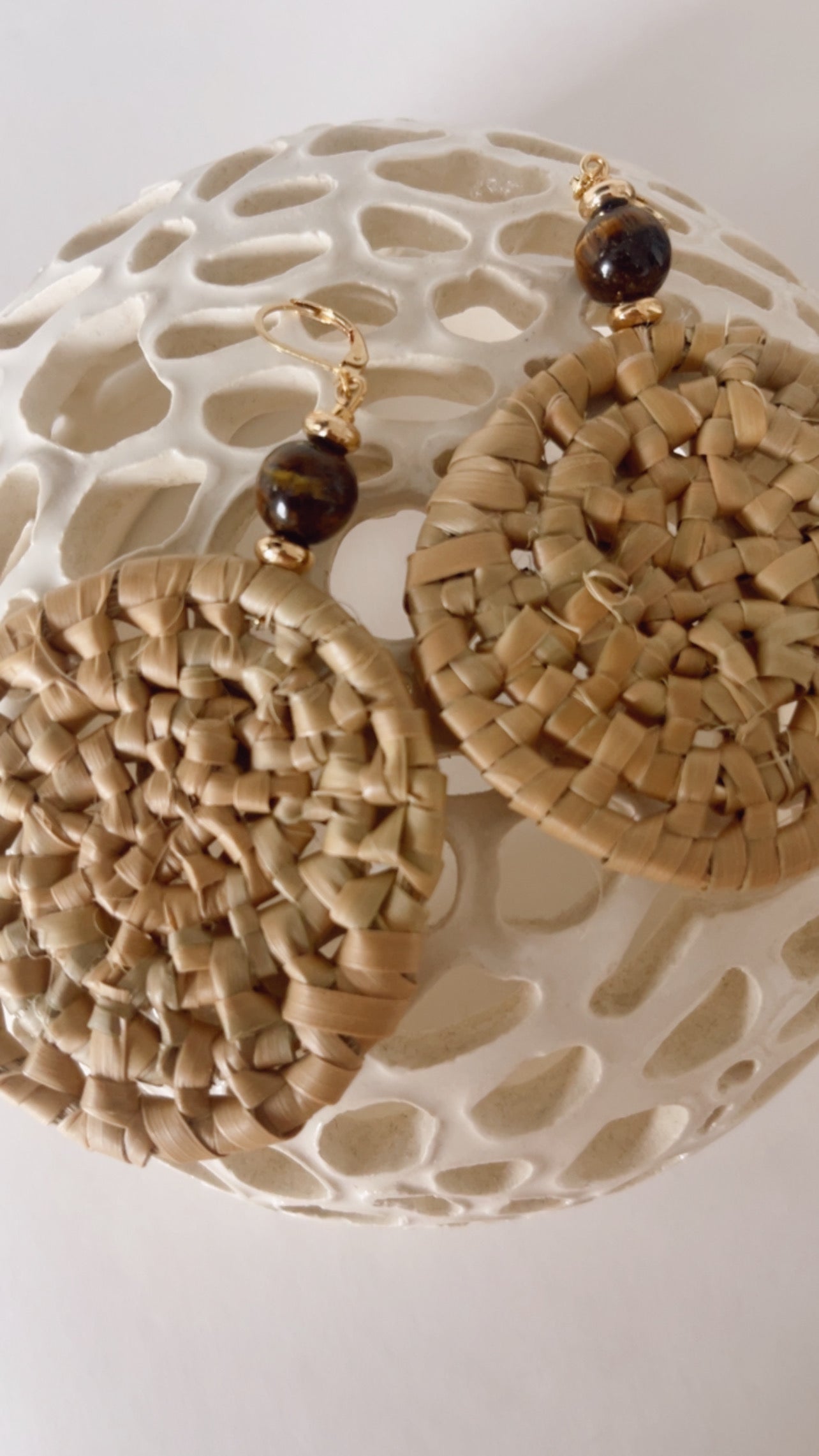 Solstice Silver Thatch Earrings