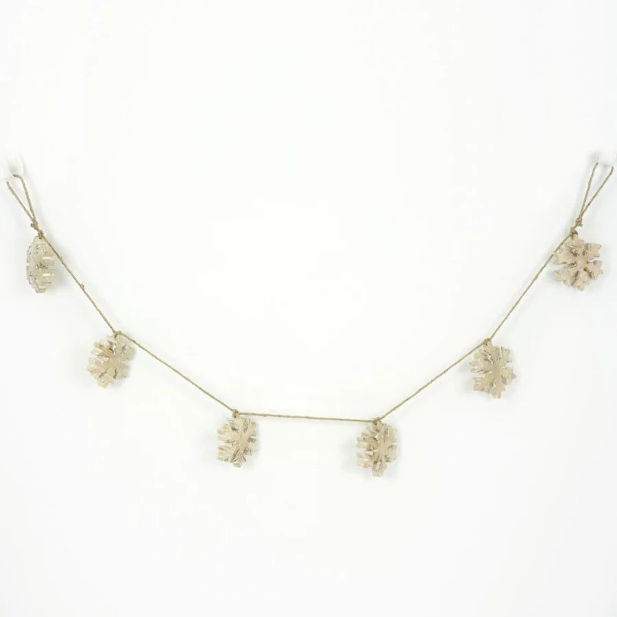 Snowflake Wood Garland