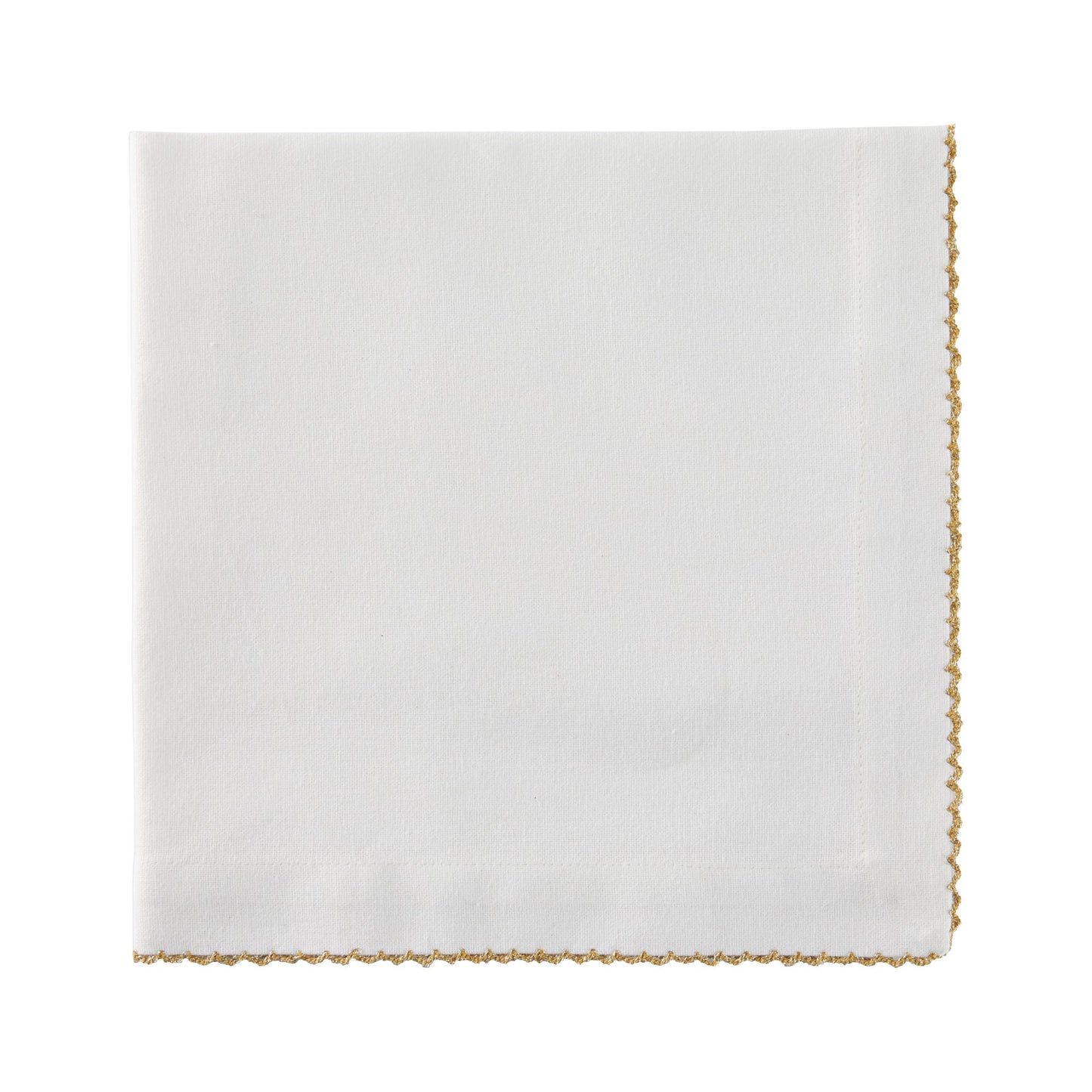 Gold Crochet Edge Napkin