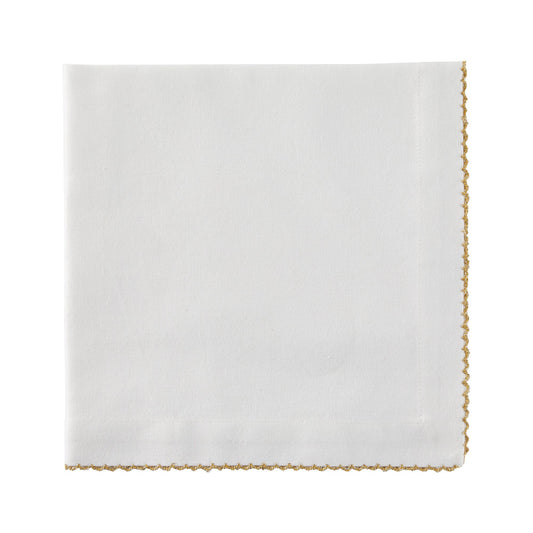 Gold Crochet Edge Napkin