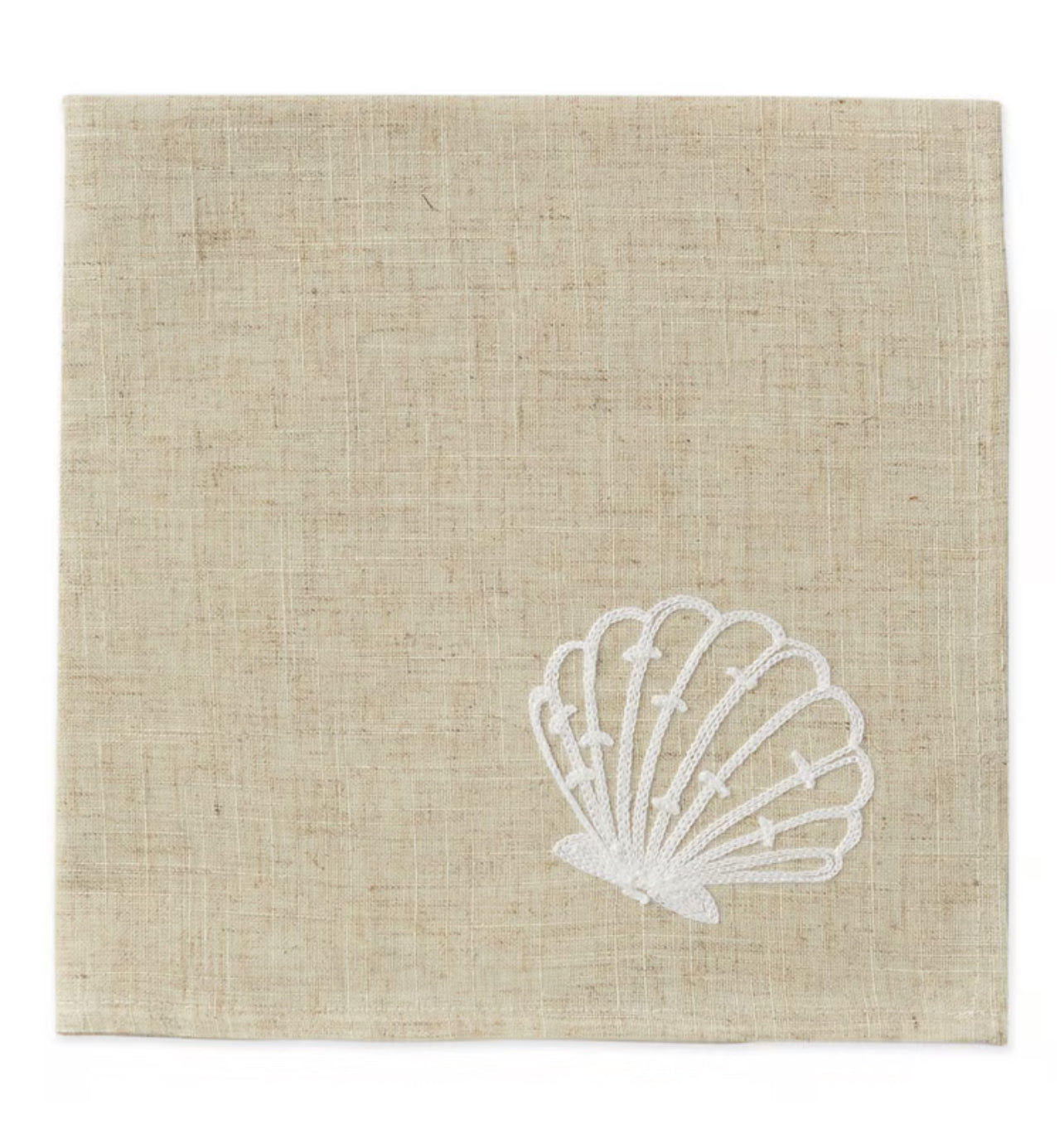 SEASHELL EMBROIDERED NAPKIN
