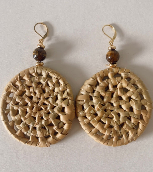 Solstice Silver Thatch Earrings