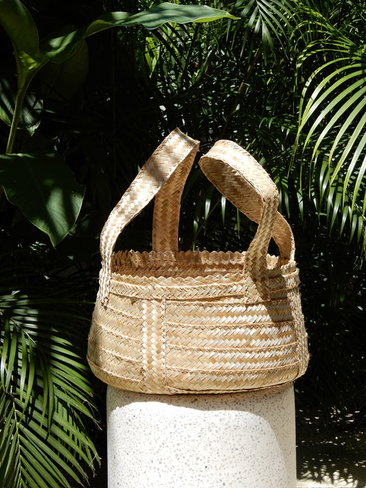 Silver Thatch Basket - lg