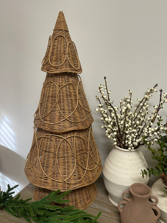 Large Woven Rattan Tree