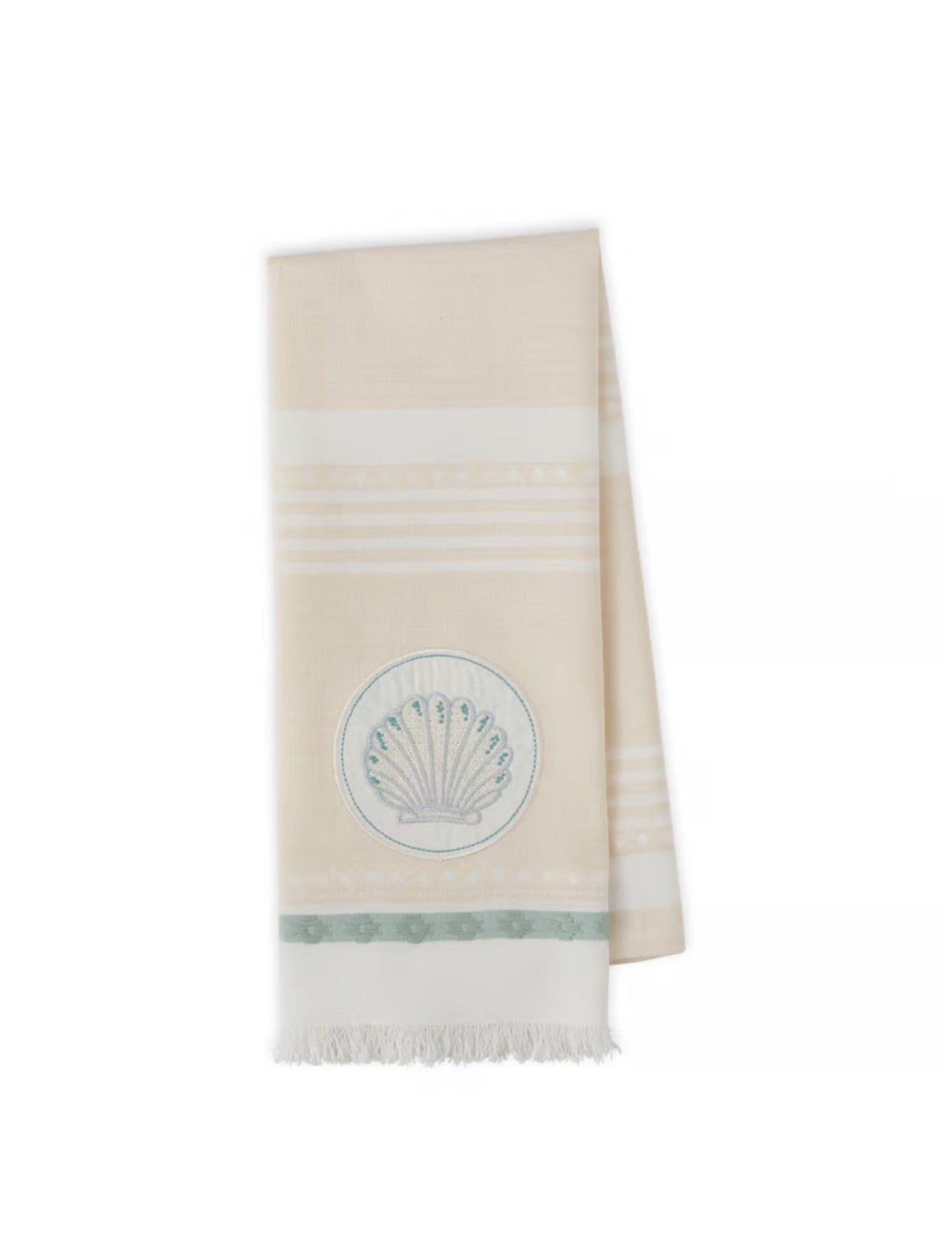 SEASHELL EMBELLISHED DISHTOWEL - NUDE