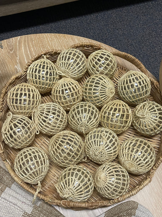 Wrapped Glass Ornament