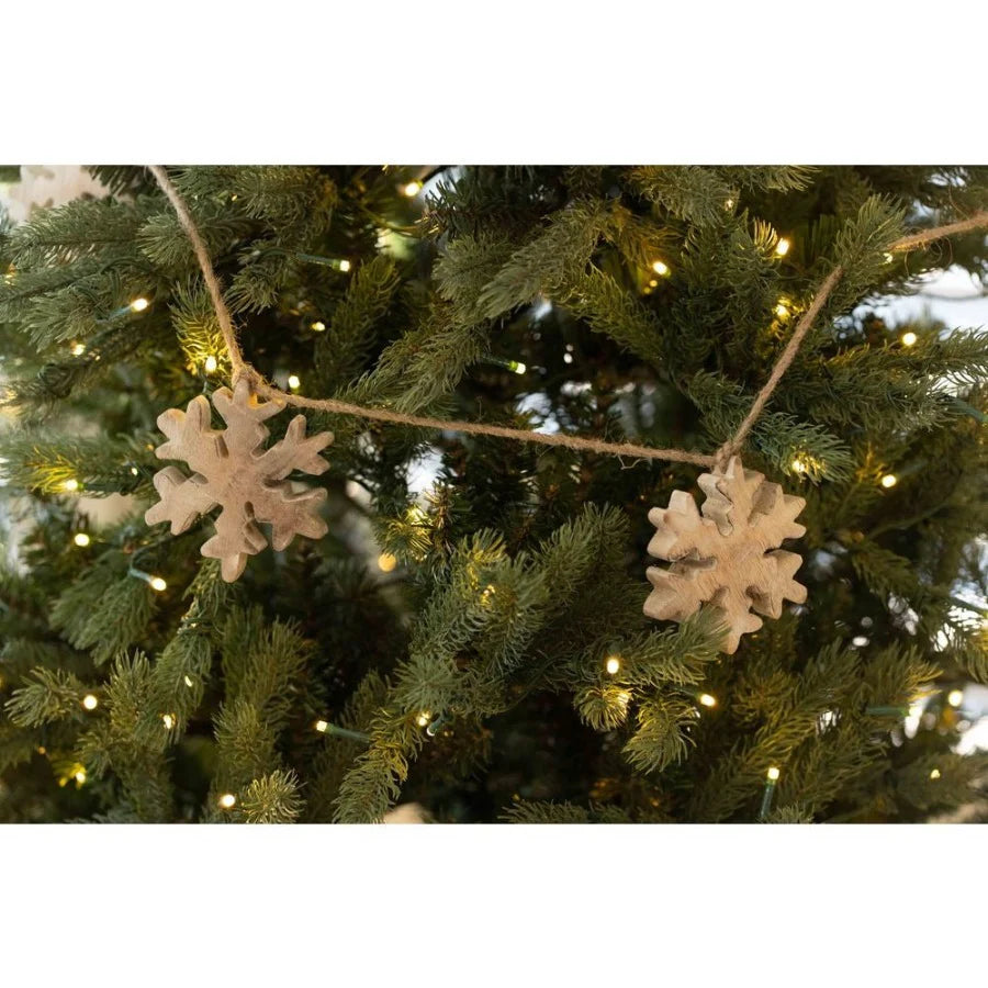 Snowflake Wood Garland