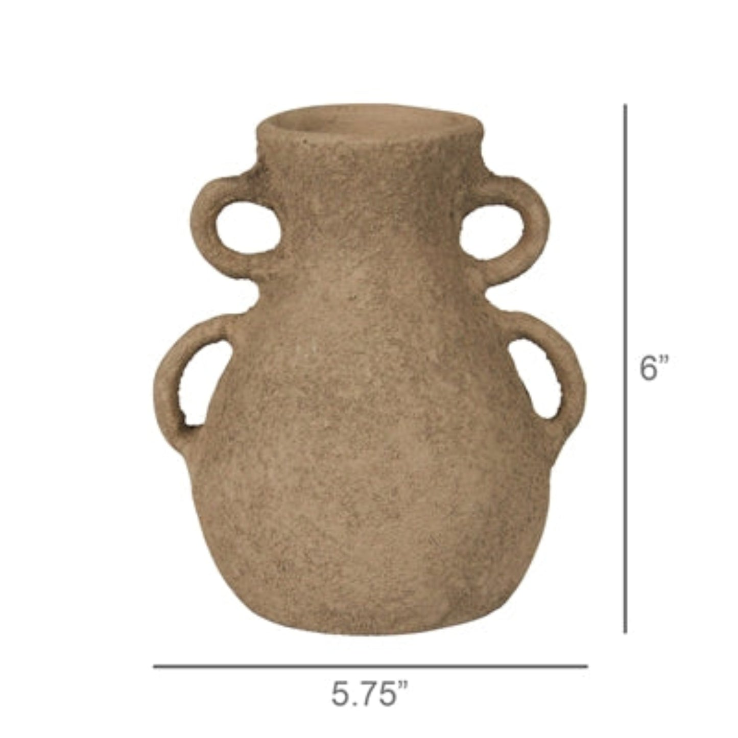 Stoneware Vase with Double Handle