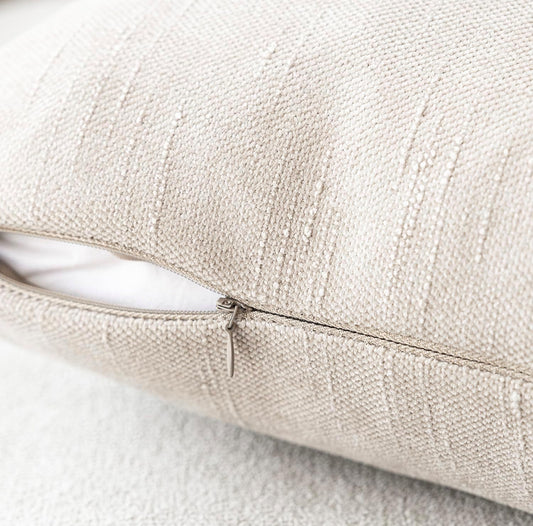 Soft beige pillow cover