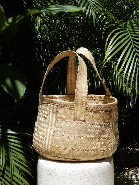 Silver Thatch Basket - lg