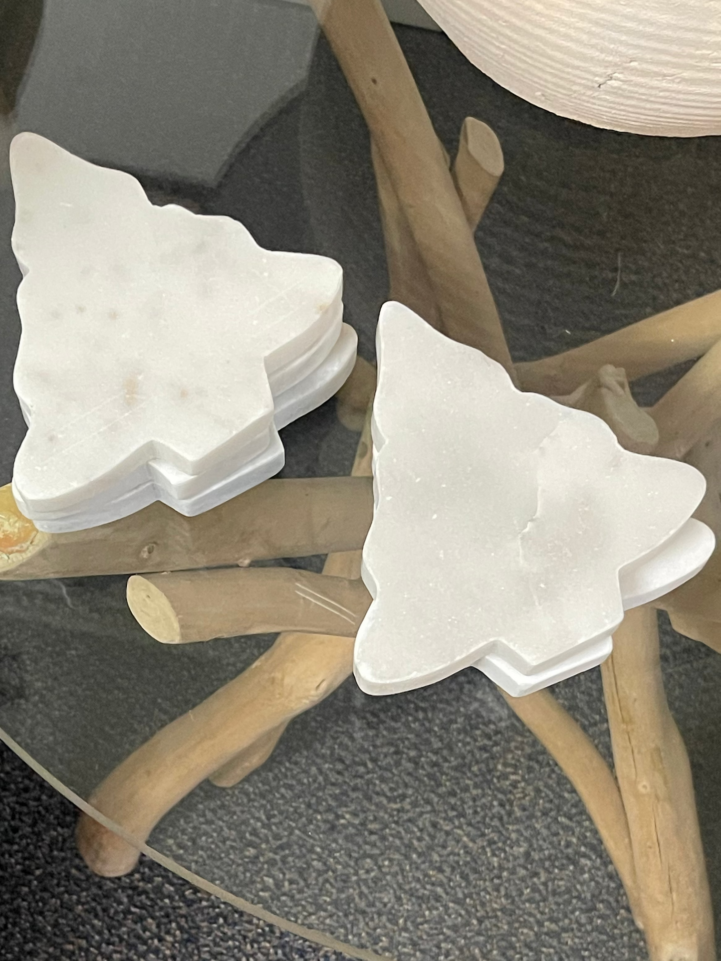 White Marble Tree Coaster