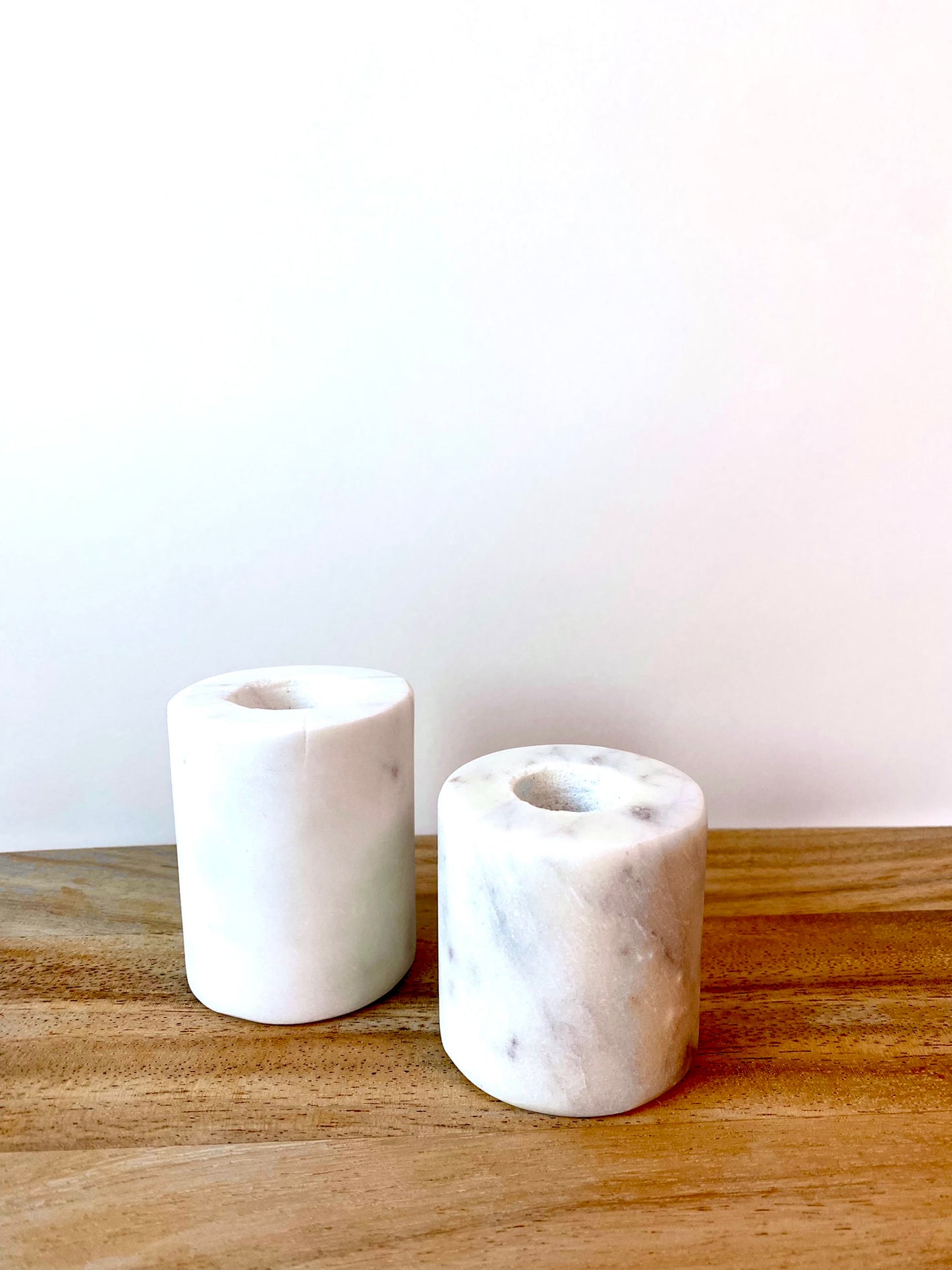 marble taper holders, set of 2