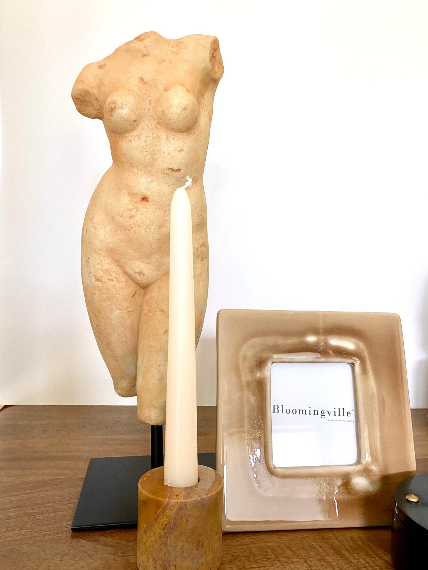 vintage inspired female form statue
