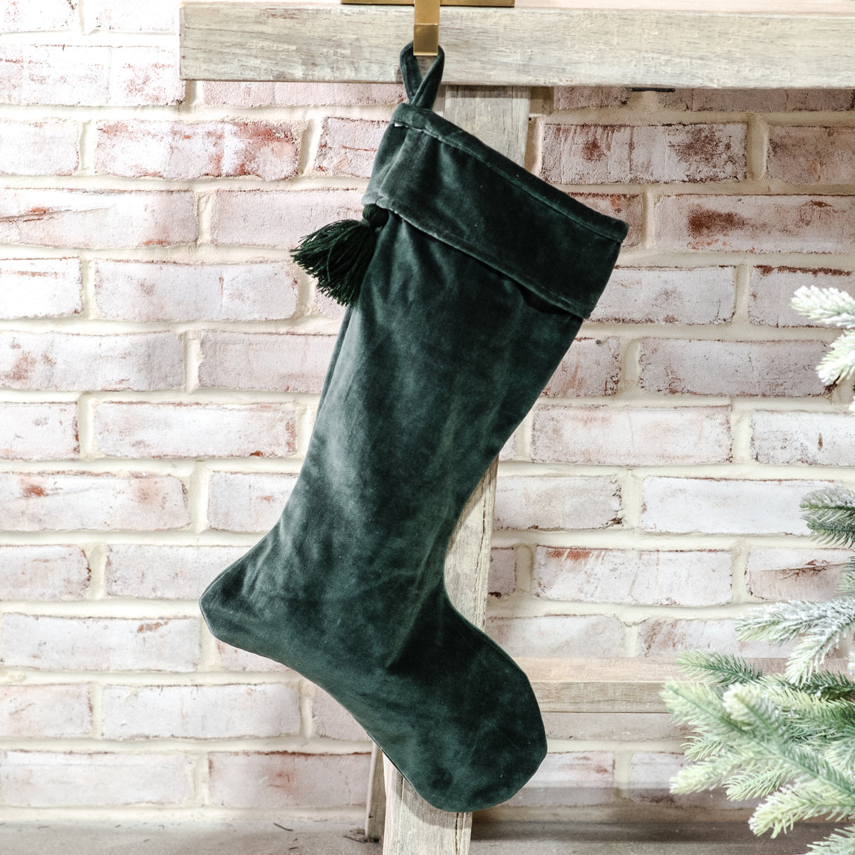 Green Velvet Stocking