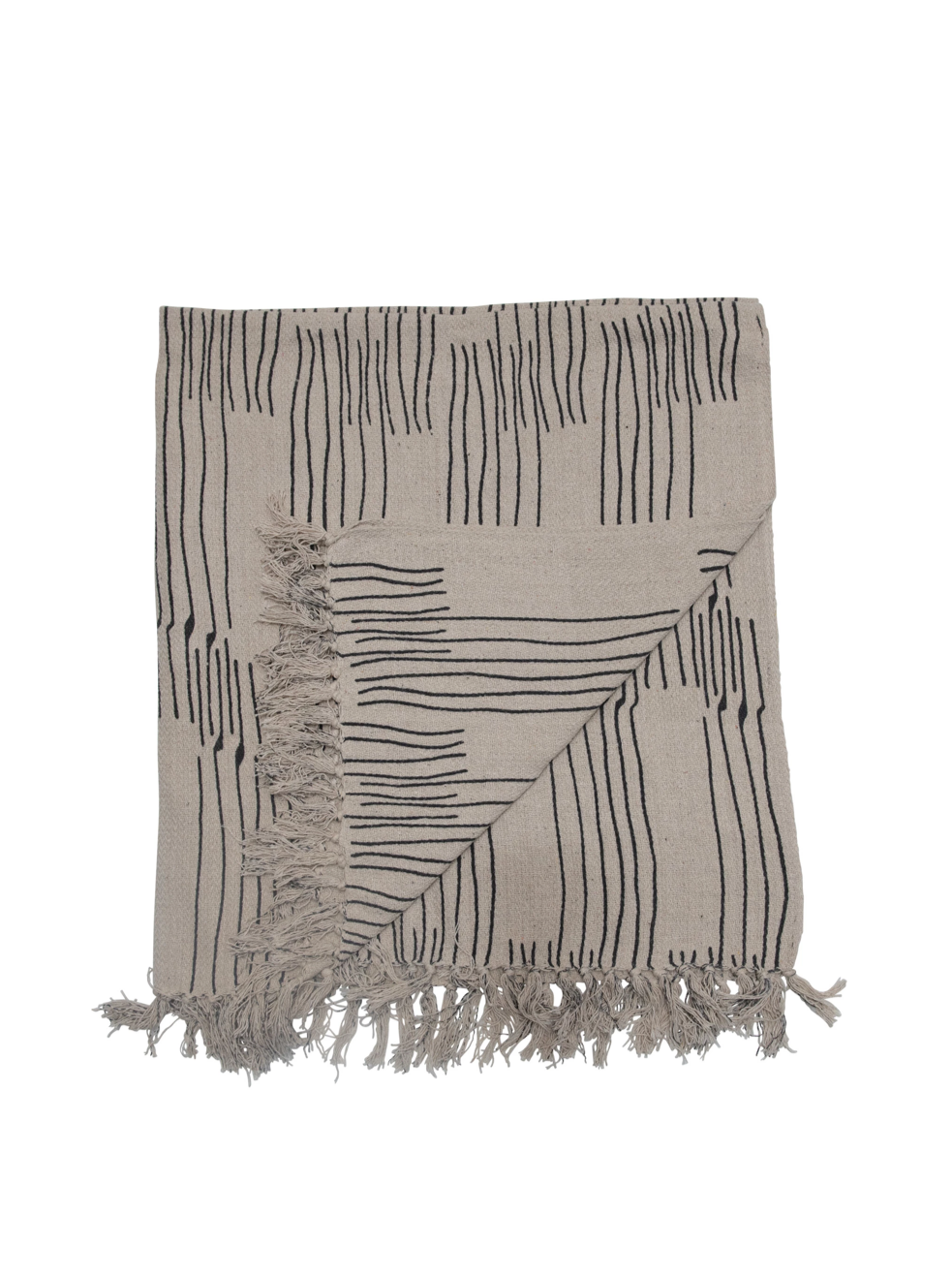recycled line pattern throw