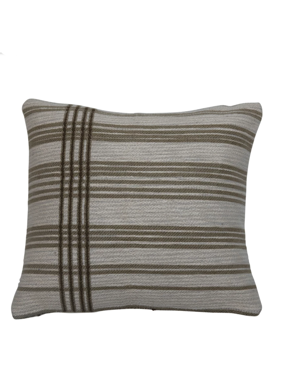 striped jacquard pillow