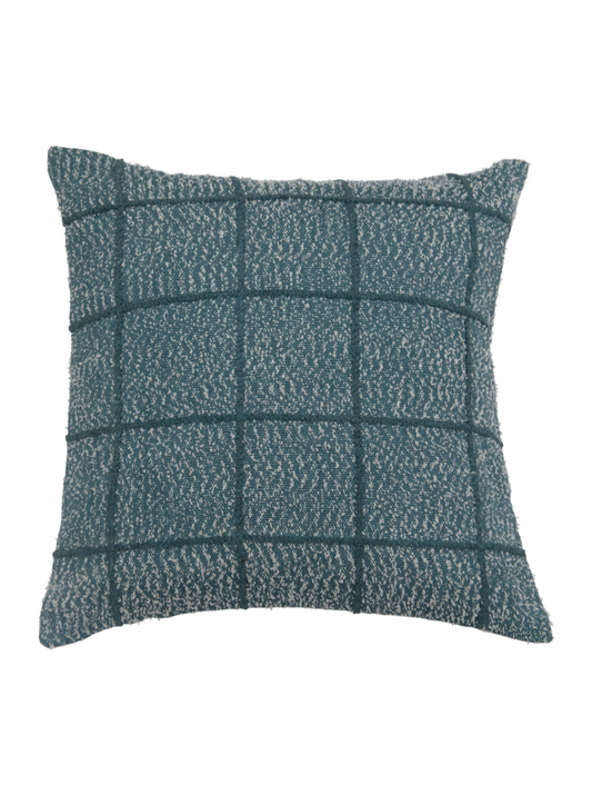 embroidered grid pillow