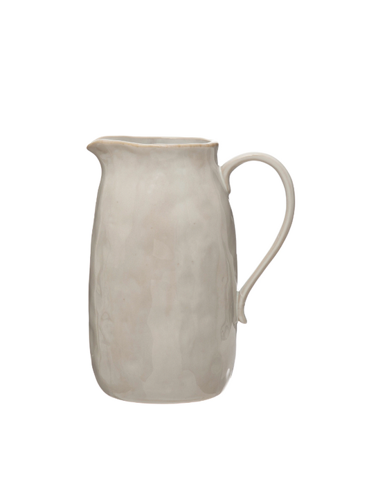 62 oz. glazed stoneware pitcher
