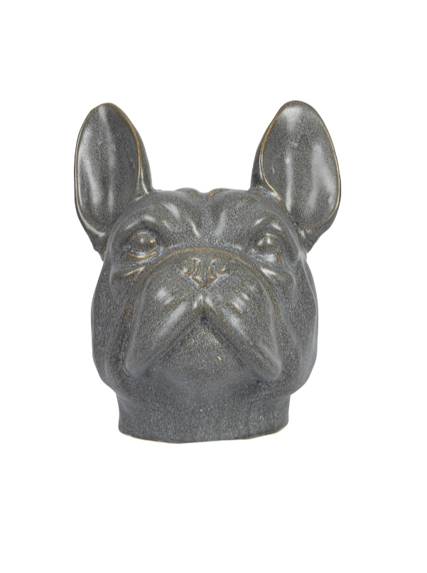 french bulldog head vase