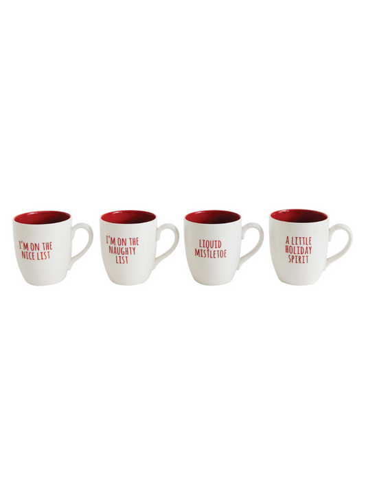 christmas phrase mug, 4 styles