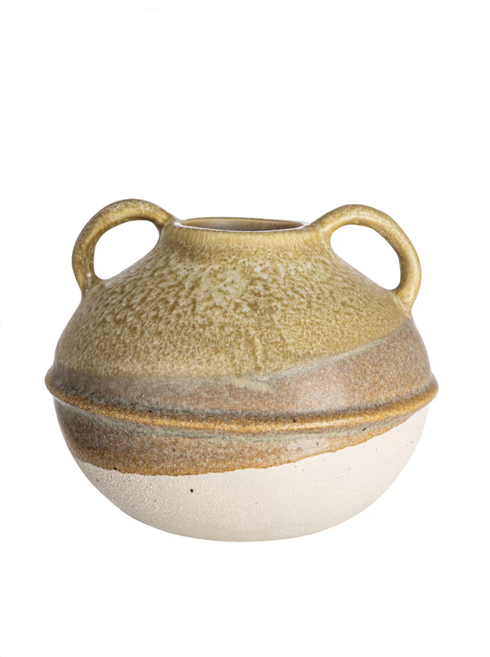 stoneware vase with handles