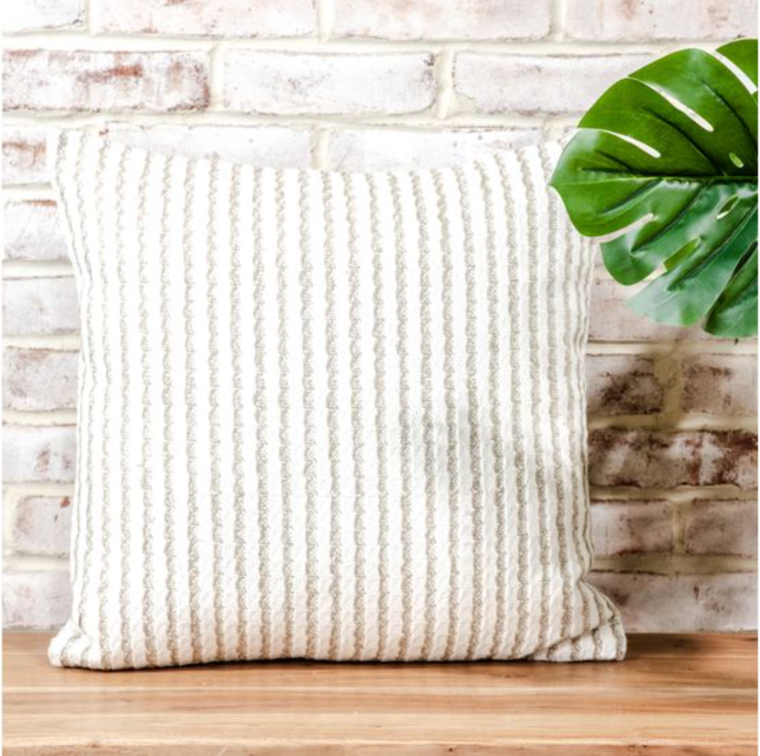 Beige Pinstripe pillow