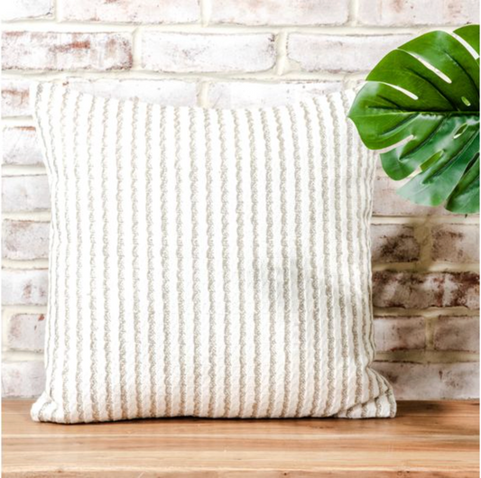 Beige Pinstripe pillow