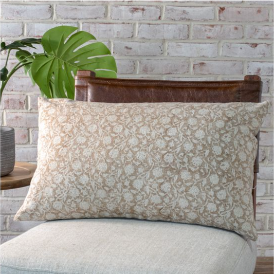 Beige Floral pillow