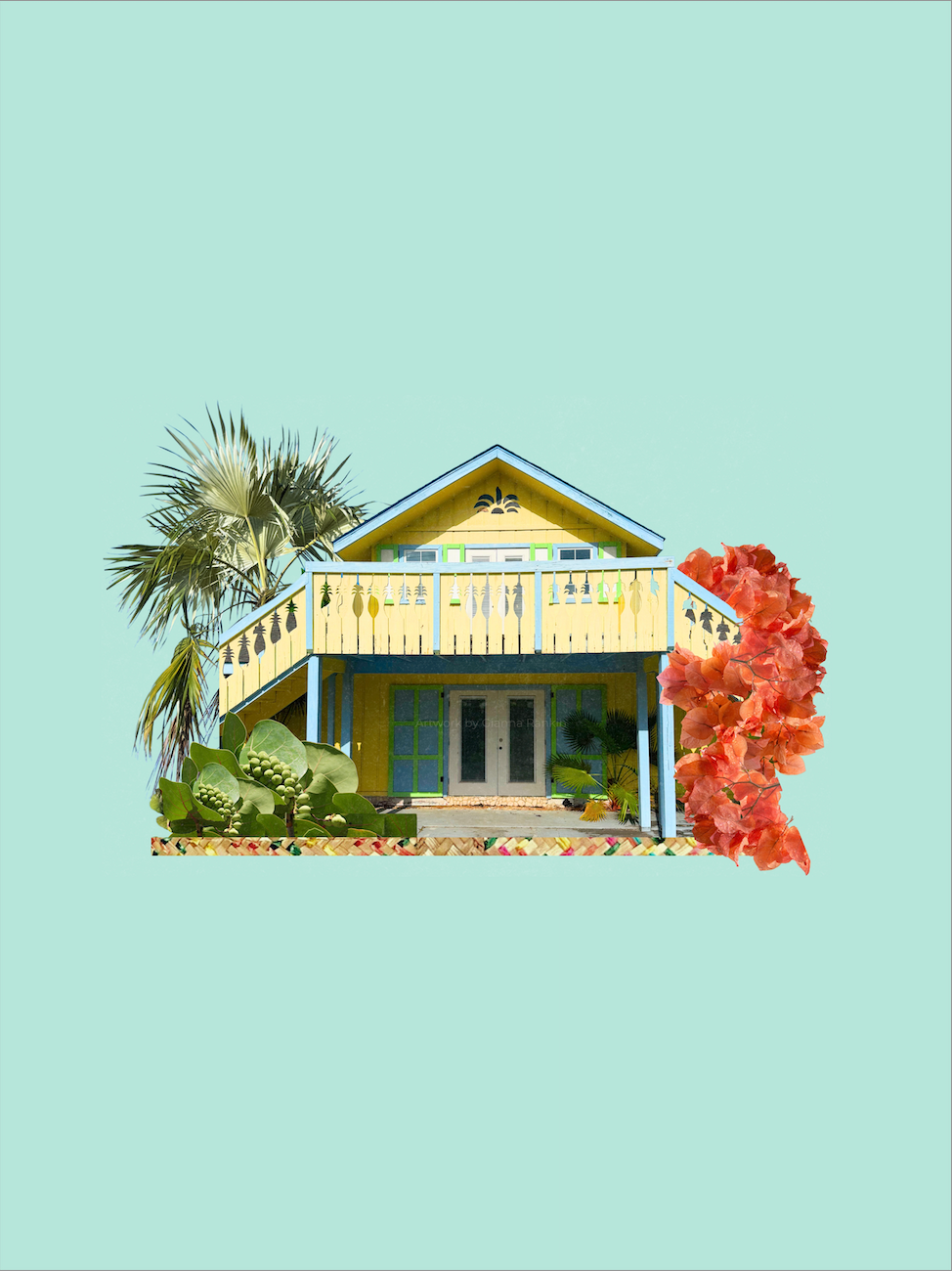 'The Palm House' Collage Print (16x20 in) - by Gianna Rankin