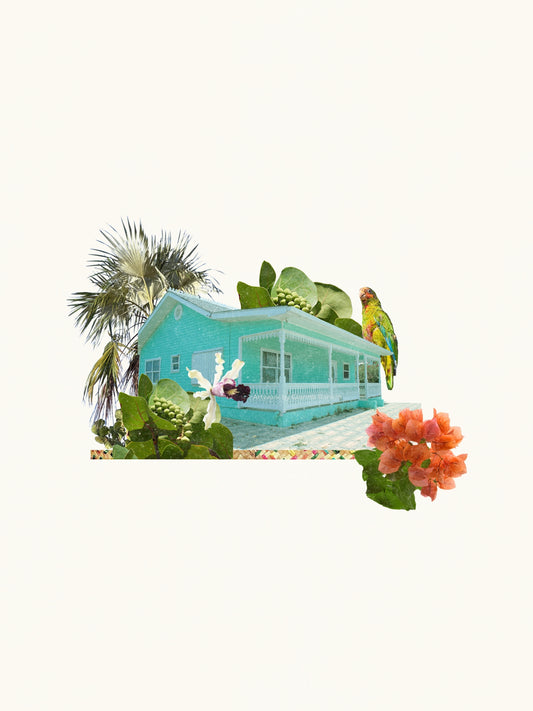 'The Turquoise House' Collage Print – by Gianna Rankin