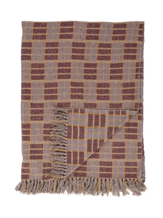 mauve recycled throw