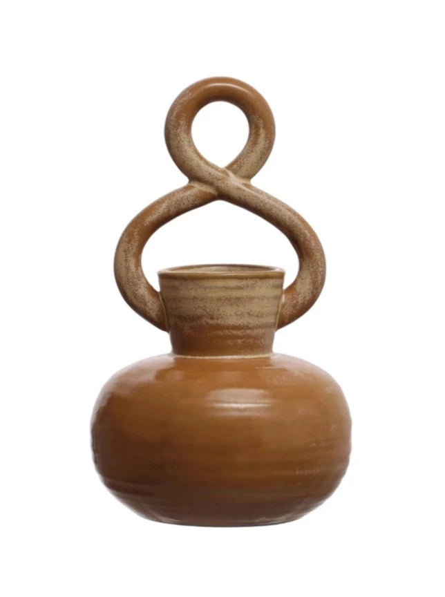 twisted handle vase